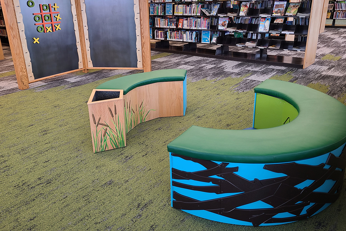 side overview of children's play area